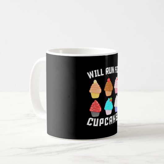 Mug Sera En Course Pour Cupcakes Funny Runner Cupcake  (Devant gauche)