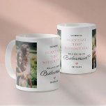 Mug Seras-Tu Mon Époux 2 Photo<br><div class="desc">Tasse de proposition mariage moderne avec le mignon dicton "tu seras ma demoiselle d'honneur",  un 2 modèle photo,  un coeur rose,  tes noms,  et la citation "Je ne peux pas dire "Je le fais" sans toi".</div>