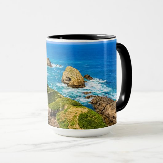 Mug Serene Blue Coastal Nugget Point Paysage Photo (Devant droit)