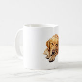 Mug Serene Golden Retriever Resting - Peacial Dog Art (Devant gauche)