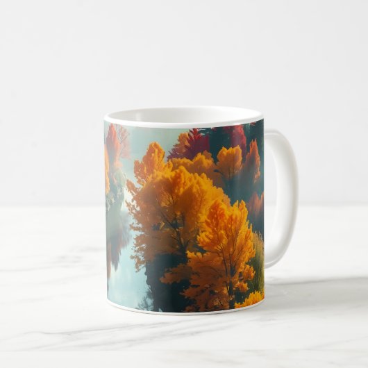 Mug Serene River Shore Reflection Nature Art (Devant droit)