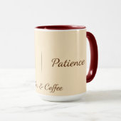 Mug Serene Sabr & Coffee | Calligraphie arabe minimali (Devant droit)