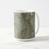 Mug Serene Sage Green | État botanique gras feuillet (Devant droit)