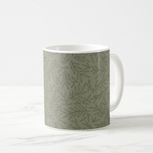 Mug Serene Sage Green | Forêt profonde calme ton sur t (Devant droit)