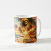 Mug Serene Tropical Sunset Beach Peinture (Devant droit)