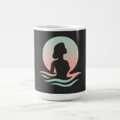 Mug Serene Woman Silhouette in Pastel Waves (Centre)