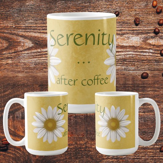 Mug Sérénité après café Jaune Daisy