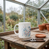 Mug Sérénité aquarelle Fleur de Merlan bleu