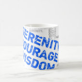 Mug Sérénité Courage Sagesse Collage de mots (Centre)