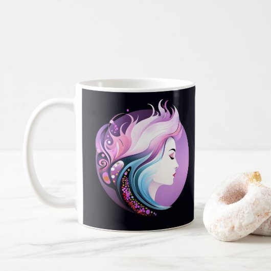 Mug "Sérénité dans le style" Beauté féminine (Avec donut)