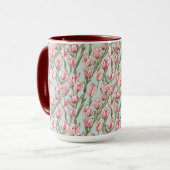 Mug Sérénité de rangée rose (Devant gauche)