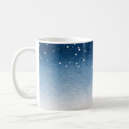 Mug Sérénité Dégradé Bleu Étoilé (Gauche)