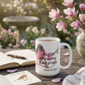 Mug Sérénité fidèle : Psaumes 23:1 Boug d'oiseaux