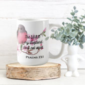 Mug Sérénité fidèle : Psaumes 23:1 Boug d'oiseaux