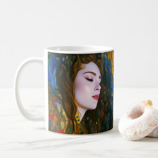 Mug "Sérénité pétale" - Femmes dans l'eau (Avec donut)