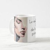 Mug Sérénité Portrait Moderne Neutre Pixel Art (Devant gauche)