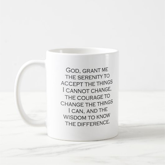 Mug Sérénité Prière Copperplate Lumière gothique Polic (Gauche)