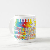 Mug Sérénité Stabilité Force Arc-en-ciel Intentions (Devant gauche)