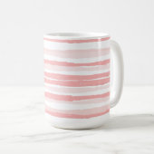 Mug Serenity Boho Blush Pink Organic Strips (Devant droit)
