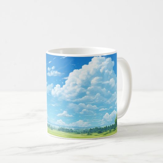 Mug Serenity in the Sky - Blue Sky and Clouds (Devant droit)