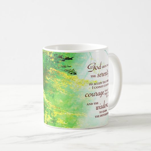 Mug Serenity Prayer (Devant droit)