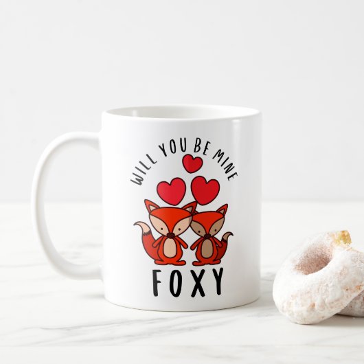 Mug Serez-Vous Foxy À Moi - Fox Lover Saint-Valentin (Avec donut)