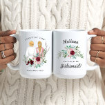 Mug Serez-vous ma demoiselle d'honneur ? Filles En Rob<br><div class="desc">Ces chopes magnifiques vous feront vraiment rêver votre future fête de mariée ! Voir toute la collection pour plus de personnalisations!</div>