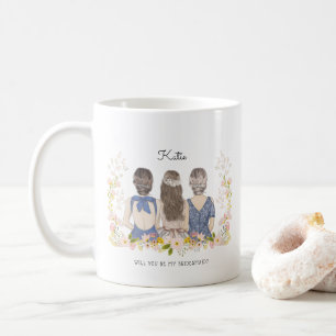 Mug Serez-vous ma demoiselle d'honneur Proposition