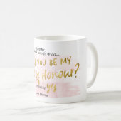 Mug Serez-vous ma femme de ménage d'honneur de l'aquar (Devant droit)