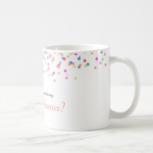 Mug Serez-vous ma servante d'honneur Festive Confetti (Droite)