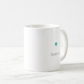 Mug Serez-Vous Mes Parents Baptême Turquoise Coeur (Devant droit)