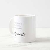 Mug Serez-Vous Mes Parents Baptême Turquoise Coeur (Devant gauche)