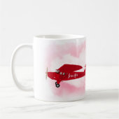 Mug Serez-Vous Mon Avion Valentin Pink Heart Cloud (Gauche)