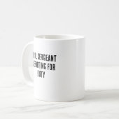 Mug Sergent de grillade en service (Devant gauche)