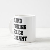 Mug Sergent de police de travail acharné (Devant gauche)