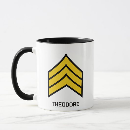 Mug Sergent E-5 du grade de l'armée américaine (Gauche)