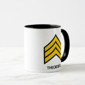 Mug Sergent E-5 du grade de l'armée américaine (Devant droit)