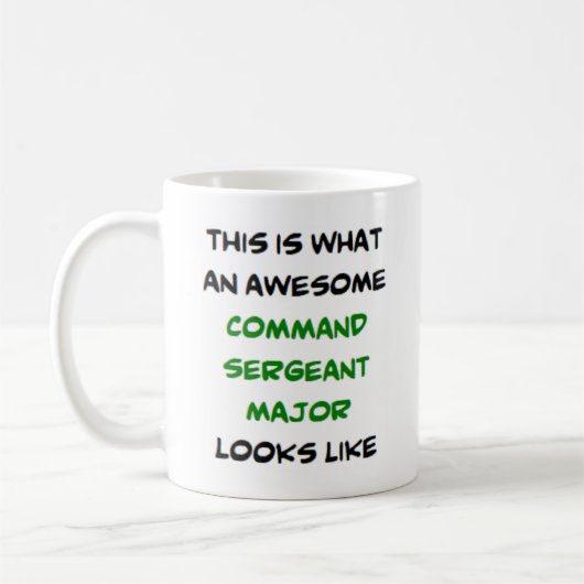 Mug sergent-major de commandement, impressionnant (Gauche)