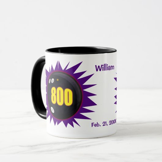 Mug Série 800 personnalisée en Bowling, (Devant gauche)
