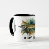 Mug Série Aquarelle : Brochet (Devant gauche)