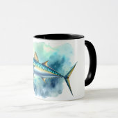 Mug Série aquarelle : Maquereau (Devant droit)