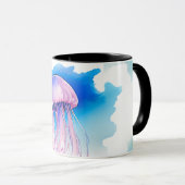 Mug Série Aquarelle : Méduse (Devant droit)