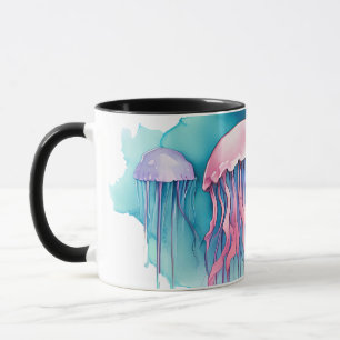 Mug Série Aquarelle : Méduses