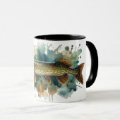 Mug Série aquarelle : Pike (Devant droit)