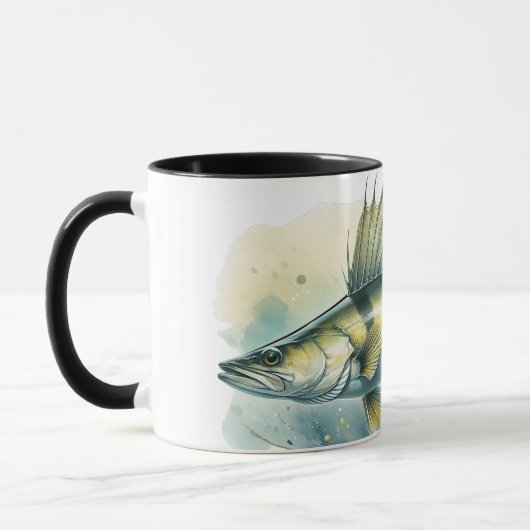 Mug Série Aquarelle : Zander/Sandre (Gauche)