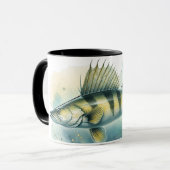 Mug Série Aquarelle : Zander/Sandre (Devant gauche)