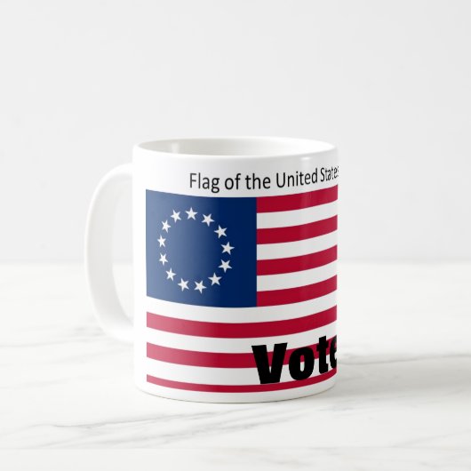 Mug Série Casquette du drapeau patriote (Devant gauche)