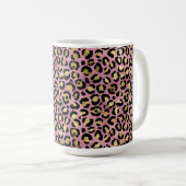 Mug Série de design léopard rose et or 15 (Devant droit)