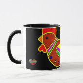 Mug Série de symboles de Pysanky : Poule (Gauche)