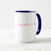 MUG SÉRIE KEEP IT CUTE - BLEU MARINE (Devant droit)